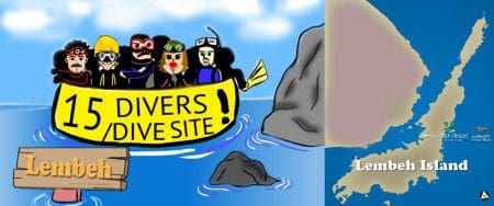 Critters@lembehresort, Lembeh island ,North Sulawesi , Lembeh dive site, Lembeh map, Cartoon