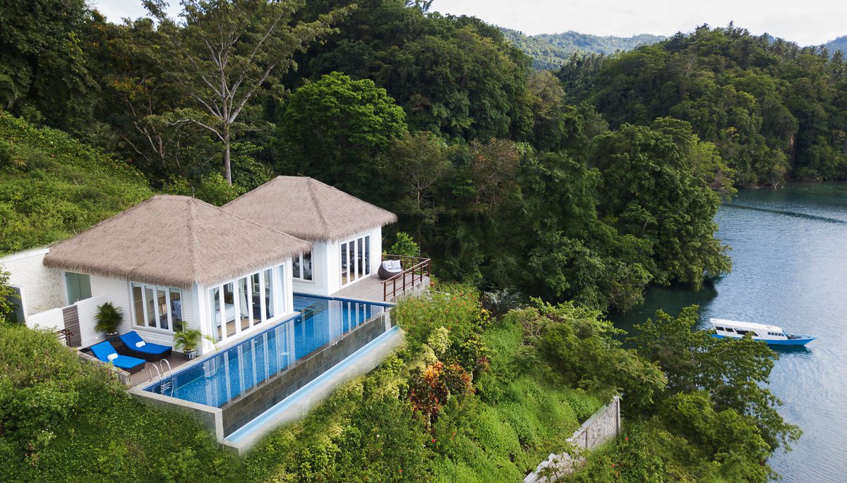 Cliffside Villa, aerial view Cliffside suite Lembeh