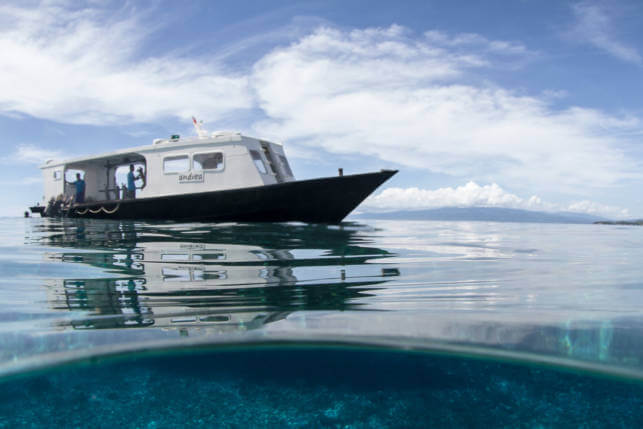 Diving boat at Lembeh Strait