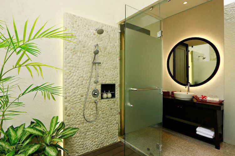 Shower facility at Lembeh Resort