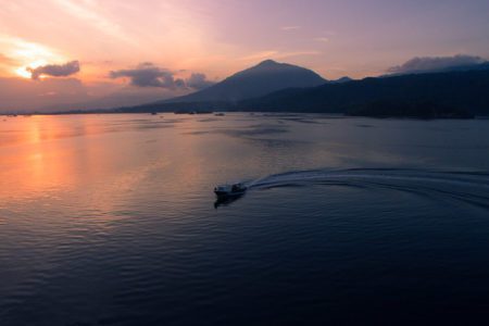 Lembeh Resort Alexa Boat at sunset