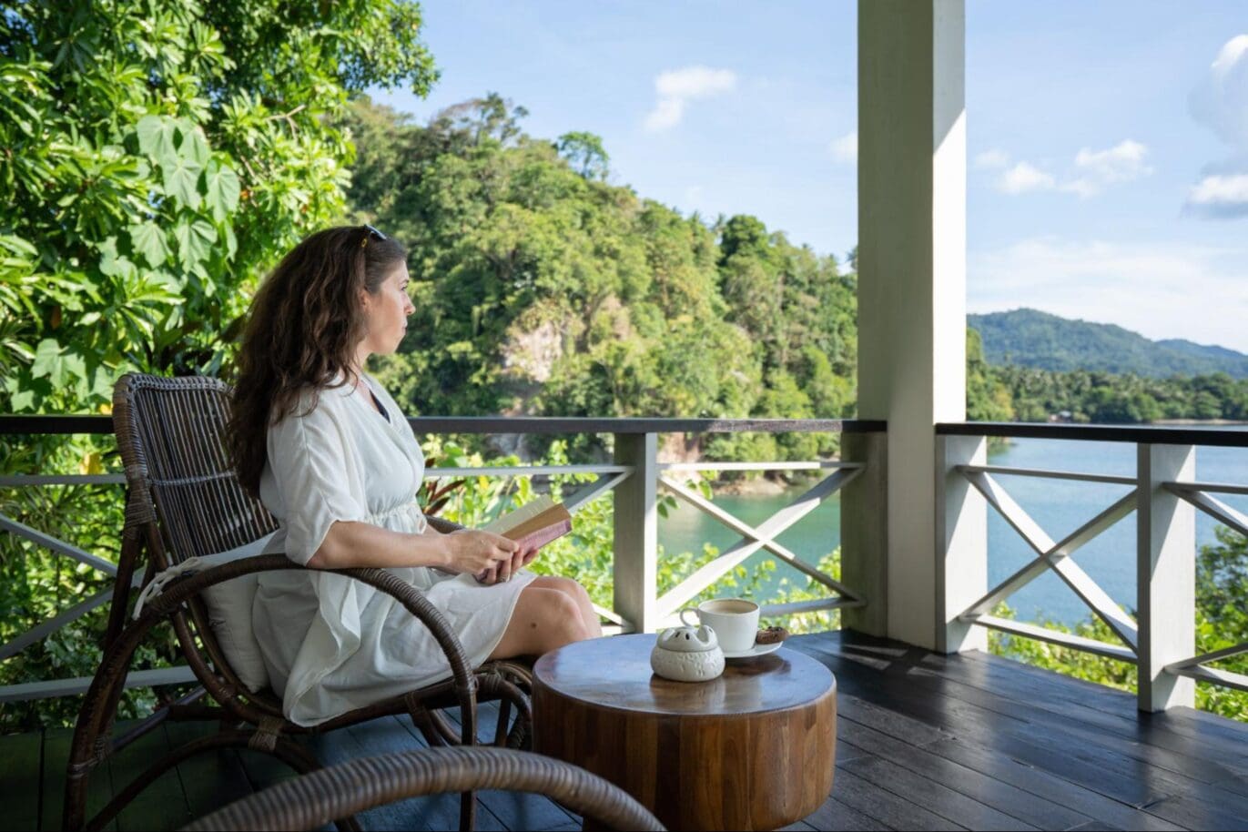 Lembeh Resort Premium Luxury Cottages spacious verandah with outdoor seating
