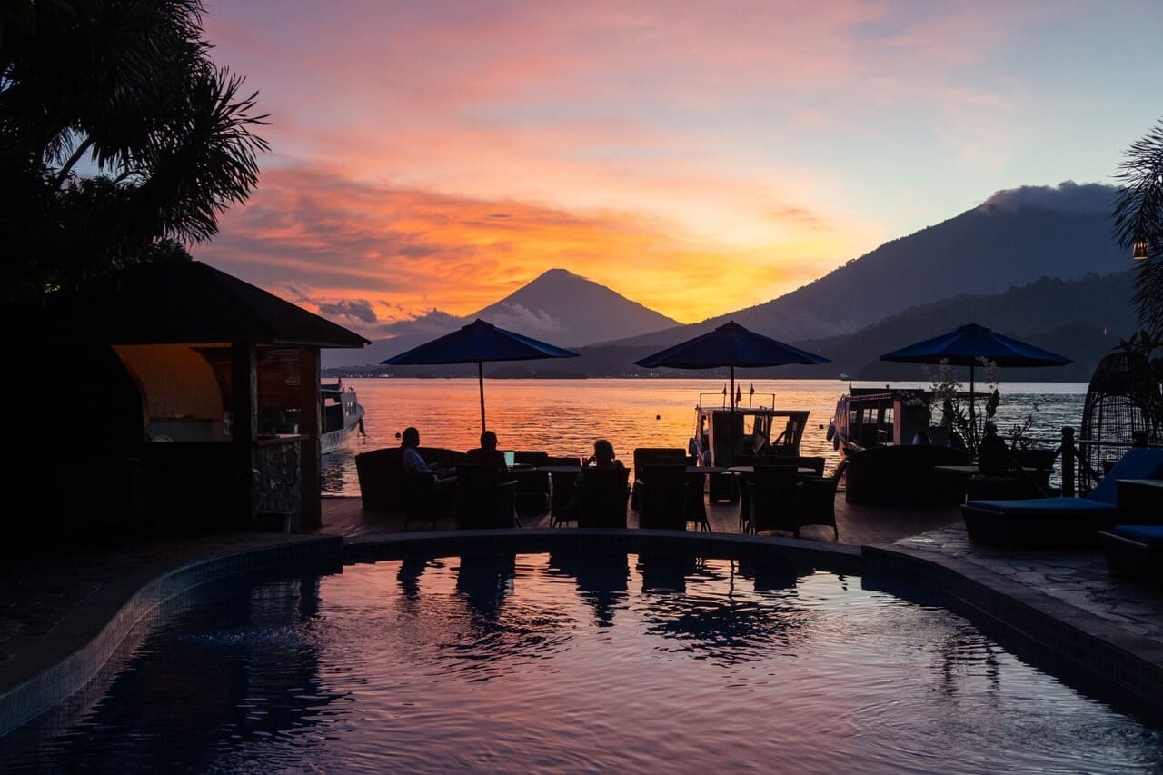 sunset view at Lembeh Resort, North Sulawesi, Indonesia